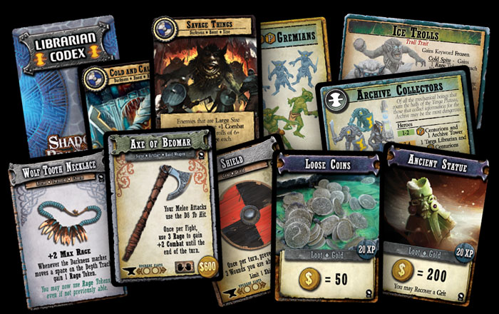 Some game cards from Gates of Valhalla