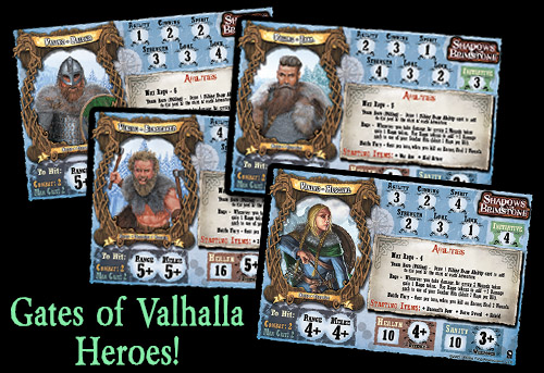Shadows of Brimstone Heroes from Gates of Valhalla